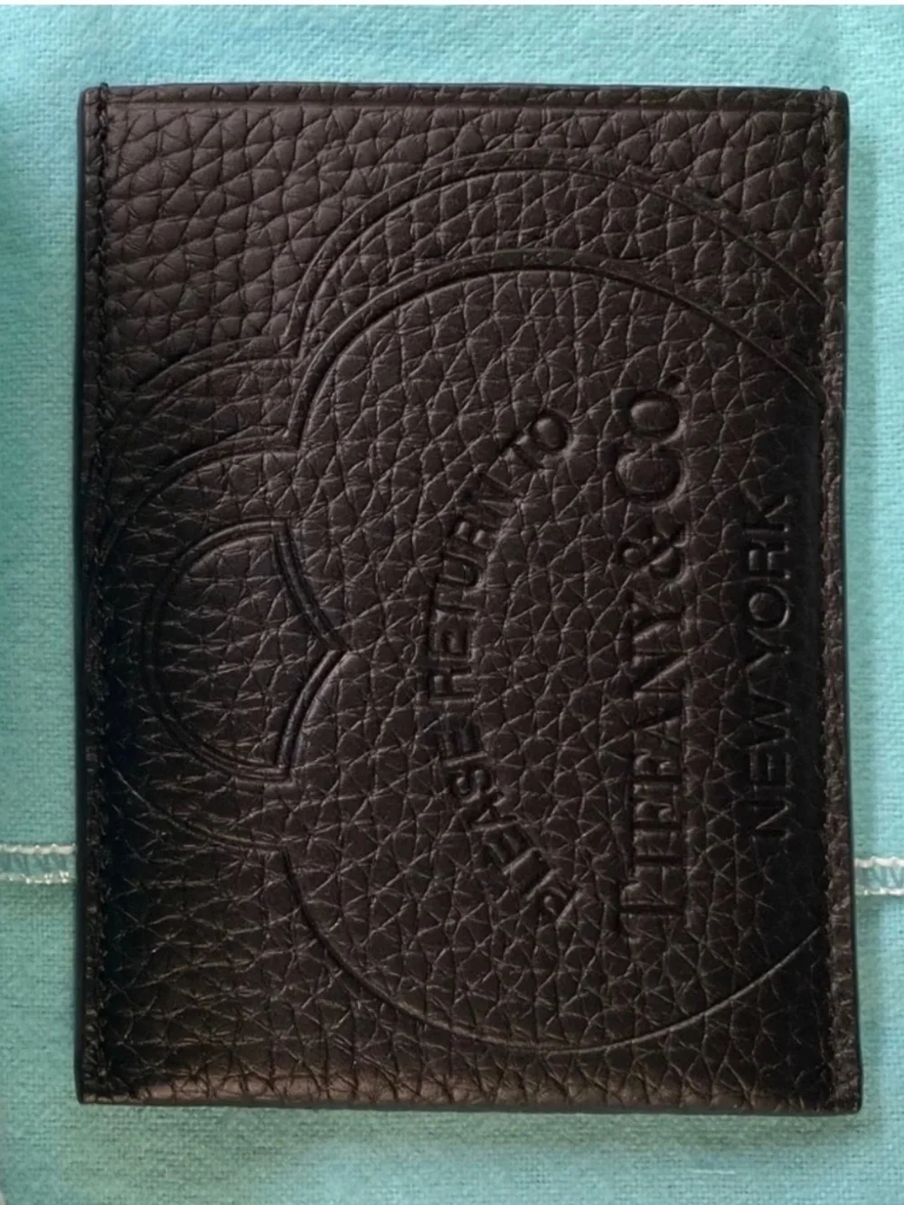 Tiffany & Co. Return to Tiffany Black Leather Card Case – New in Box